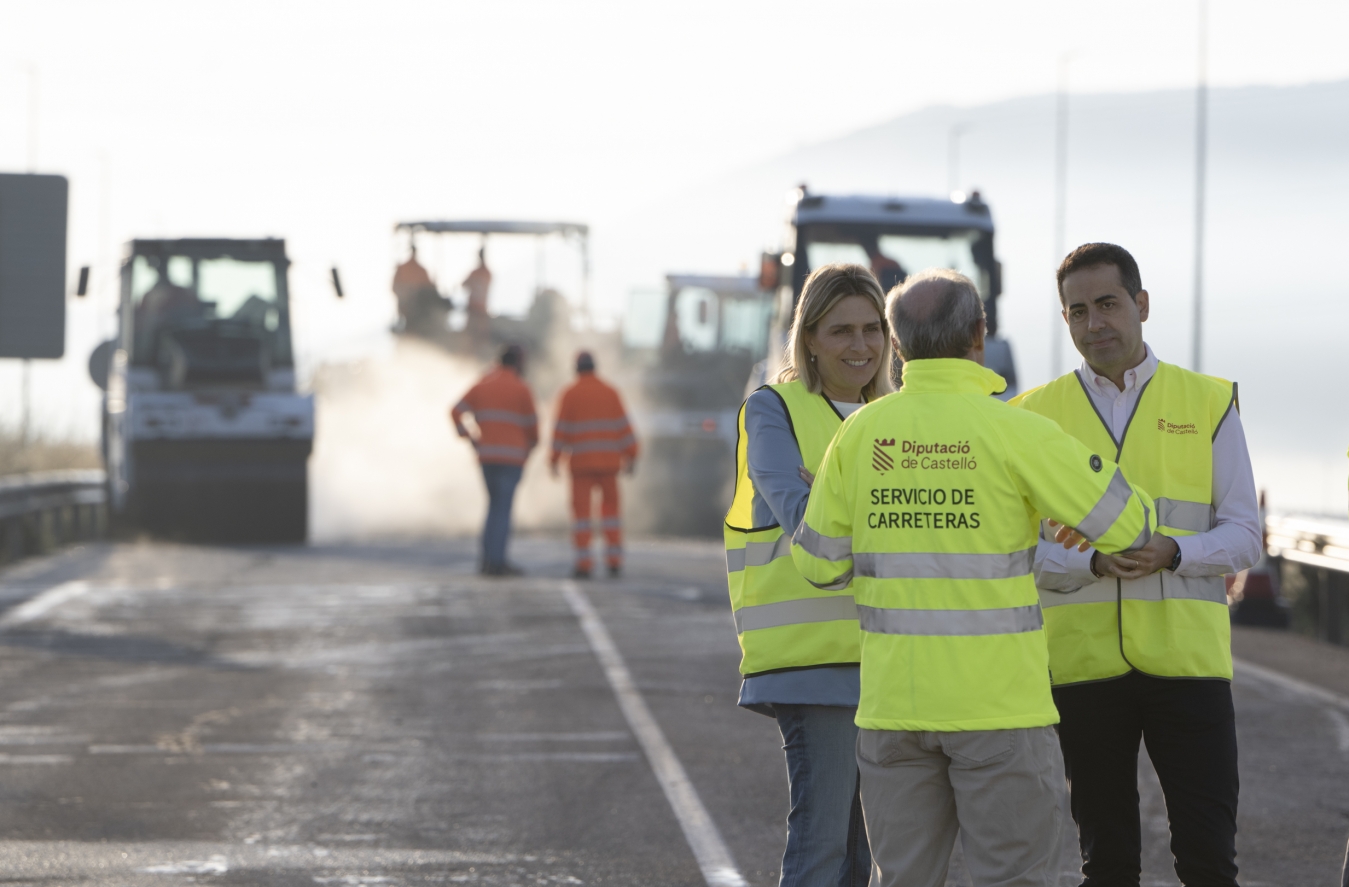 La Diputació de Castelló reforça el ferm i millora la seguretat viària de la carretera CV-159 que connecta la localitat de Cabanes fins a Les Useres