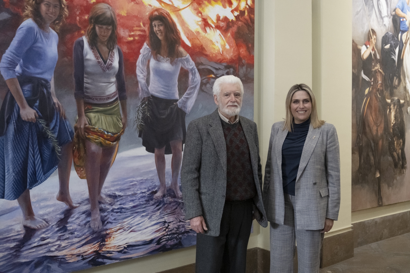 La Diputació de Castelló posa veu al recorregut pels murals pintats per Traver Calzada en el Palau Provincial a través d'un servei d'audioguia