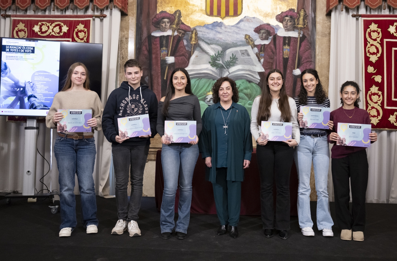 La Diputación de Castellón destaca el talento de la juventud y reafirma su compromiso con la igualdad a través del concurso ‘La igualtat és cosa de totes i tots’